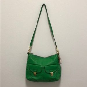 Fun green leather Coach convertible crossbody